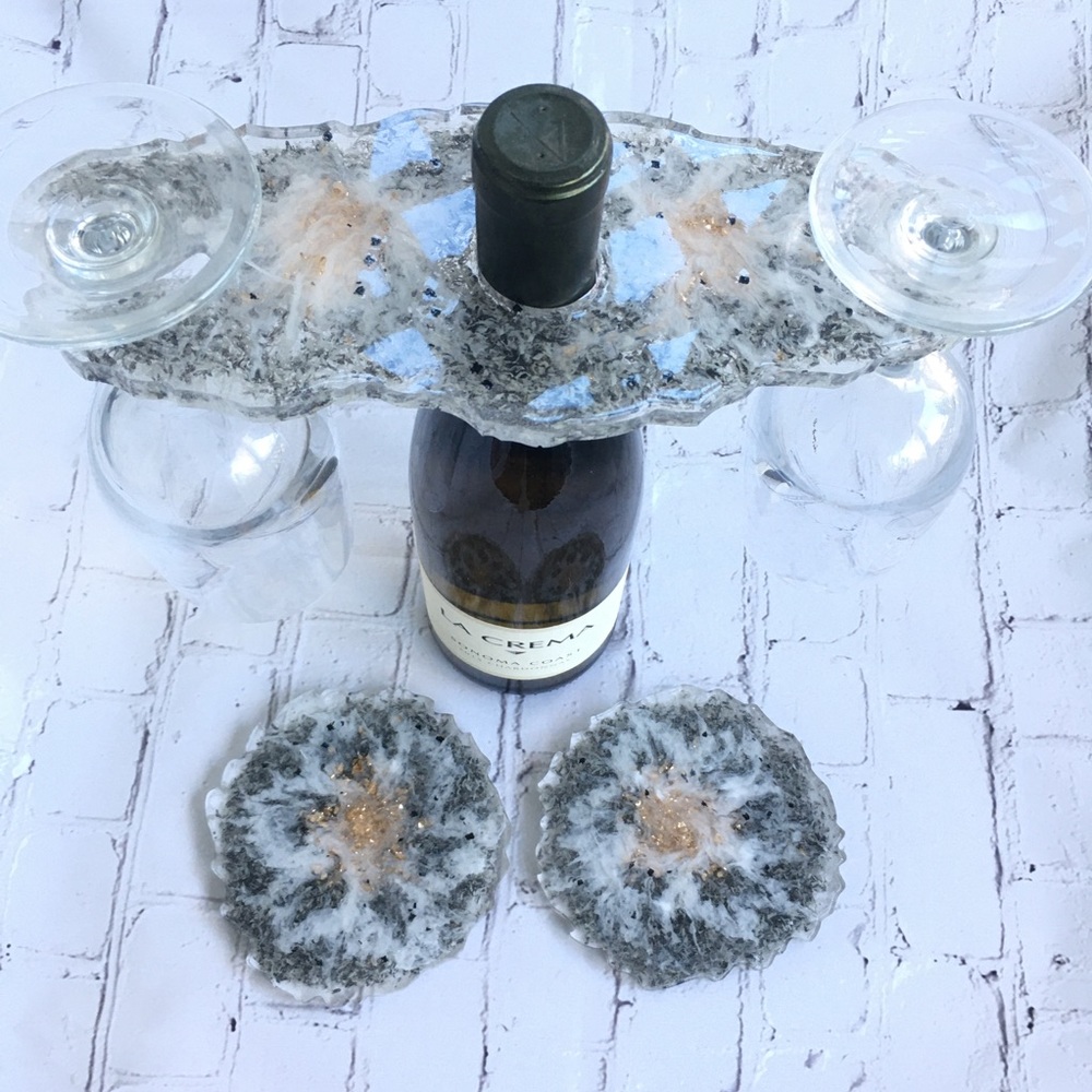 Stunning Wine,Champagne glass holder and coasters